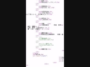 公式サイトにて電話番号を非表示にしていたアップランド