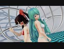 【東方MMD】霊夢と早苗に劣等上等を踊ってもらったら最高だった