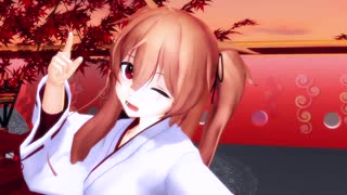 【MMD艦これ】村雨＆夕立（巫女） で 林檎花火とソーダの海