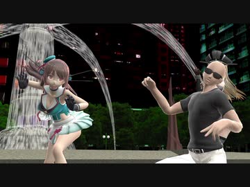 【MMD杯ZERO2参加動画】 幻想艦娘大湊鎮守府　提督と秘書艦でエンヴィキャットウォーク【ダンス】