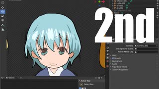 ▶Live Drawing◀ #2 Four girls from Houkago Saikoro Club with Blender 2_80 grease pencil 2019_10_26 8_