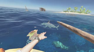 サメをかまぼこにする「STRANDED DEEP」単発実況プレイ 戦闘編