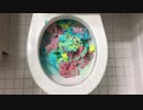 アイスクリームをトイレに流してみた４