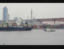【大阪】コンテナ船の出港風景【3倍速】