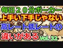 【毎日ポーカー】上手いか下手かではない高レートと低レートの特徴　毎日ちょっとずつポーカー強くなる Vol.32