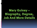 Mary Guiney England based book author Details