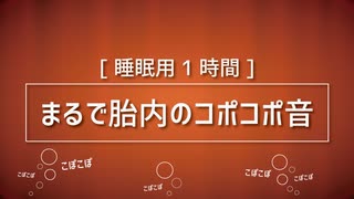 赤ちゃんもぐっすり。胎内のコポコポ音＋心臓の音1時間(生前疑似体験)