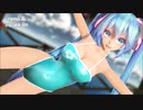 巨乳なミク＆テトがスク水で踊ります【MMDモデル配布あり】【MMD杯ZERO2参加動画】