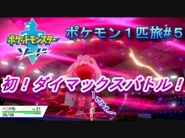 【ゆる縛りプレイ】手持ち６匹だと混乱するから１匹で旅してみた#５【ポケモンソード】【実況】