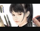 BABYMETAL SUMETAL 描いてみた シャーペン描きから顔塗り髪イメージ