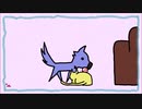 【動く4コマまんが】『黄色い猫と青い犬』　②　はこぶ      　オリジナル音楽とラクガキ