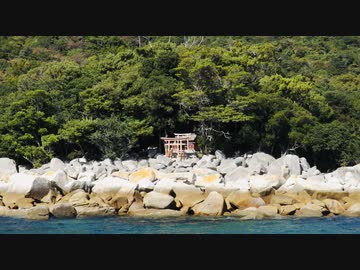 ＜廿日市市の神社＞厳島神社鎮座伝説の七浦神社　海上参拝　その二　腰少浦神社〜山白浜神社まで