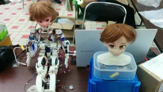 お人形ロボットのお目目だけ動かしてみた