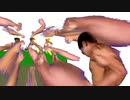 もぐらたたきをする先輩