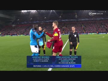《19-20UEFA CL》 [GS第5節・E組] リヴァプール vs ナポリ