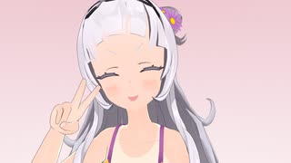 【MMD】紫咲シオン(白ワンピース)【モデル配布】