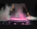 阿部寛憲　red-holi-powder-bounces-off-drum-in-shockwave-pattern-slow-motion-black-background