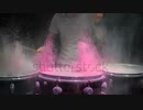 阿部寛憲　red-holi-powder-bounces-off-drum-in-shockwave-pattern-slow-motion-black-background