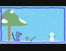 【動く4コマまんが】『黄色い猫と青い犬』　⑤　ゆき 　オリジナル音楽とラクガキ