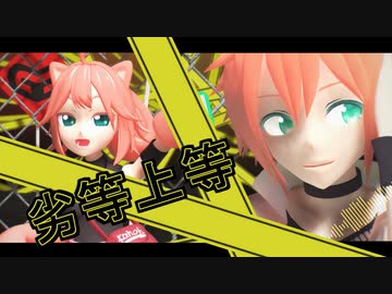 【UTAU×ＭＭＤ】劣等上等【タルト×歓音コウ】