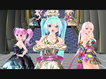 【初音ミク　重音テト　小春音アミ】気まぐれメルシィ【MMD】