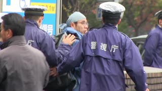毎日新聞に雇われた　貧祖なシバキひとり妨害 警察に瞬殺連行