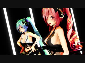 【MMD】Tda式改変ミクさんテトさんで「Chocolate Cream」