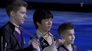 【解説なし】表彰式 ジュニアGPファイナル2019 Junior Men Victory Ceremony