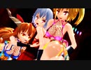 【東方MMD】くノ一衣装のレミリア・スカーレット、フランドール・スカーレット、伊吹萃香でGet Up & Move!!_1080p60fps