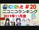 にじさんじニコニコランキング #20 2019年11月度
