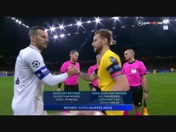 《19-20UEFA CL》 [GS最終節・F組] インテル vs バルセロナ