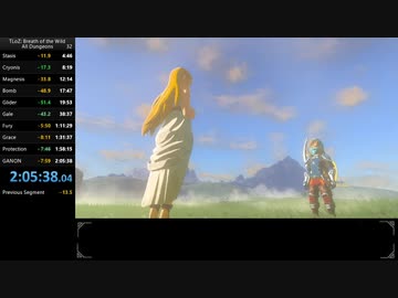 【RTA】ゼルダの伝説ブレスオブザワイルド オールダンジョン 2:05:38 Part7【字幕解説】