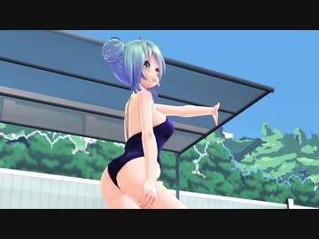 【MMD】Tda式ミクさん(スク水)でPrismHeart（aviutlテスト）