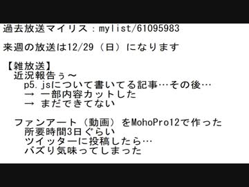 【過去放送】2019/12/21 雑談「勢いに任せて動画作ったら…」