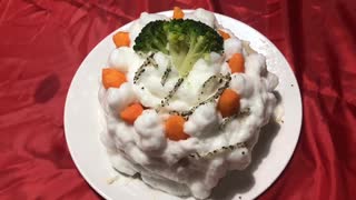 シチューでクリスマスケーキ作ってみた