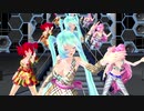 【小春音アミ　重音テト　初音ミク】ヒバナ【MMD】