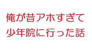 【2ch】俺が昔アホすぎて少年院に行った話