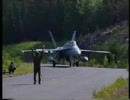 F-18、ホーク　道路着陸訓練