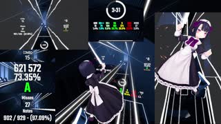 BeatSaber Ver1.6.0 テストプレイ 主にカメラアングルとアバター