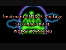 beatmaniaIIDX26 Rootage SP LEVEL1-12 CLEAR RATE WORST10(1/2)