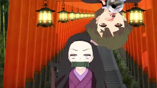 【MMD鬼滅の刃】煽りグルメレース【我妻善逸・禰豆子】