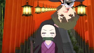 【MMD鬼滅の刃】煽りグルメレース【我妻善逸・禰豆子】