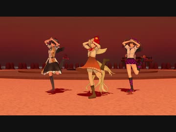 【東方MMD】ニワトリとカラスでラズベリー＊モンスター【カメラ固定・字幕無】(1080p_60fps)