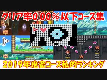 鬼畜まとめ クリア率0 00 以下の私的ランキング スーパーマリオメーカー2 世界のコース ニコニコ動画