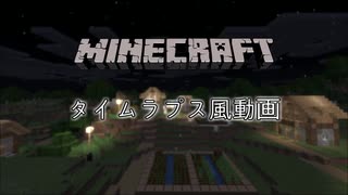 [タイムラプス風] 高画質！マイクラの60分を3分半に短縮！村人さんの１日を見よう(笑)[Minecraft]