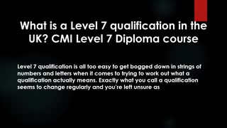 Level 7 Qualification