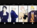 【APヘタリアMMD】鷲組で　被害妄想携帯女子(笑)　【墺普露米】