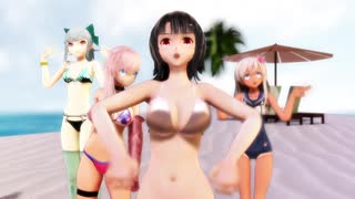 【MMD艦これ＆アズレン】水着で、One・Two・Three