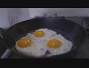 【Vlog】カブのフライパン焼き、目玉焼き、玄米、味噌汁の昼食。