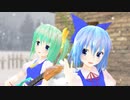 【MMD】　白い雪のプリンセスは　（ゆきはね式　チルノ　＆　大妖精）1080P